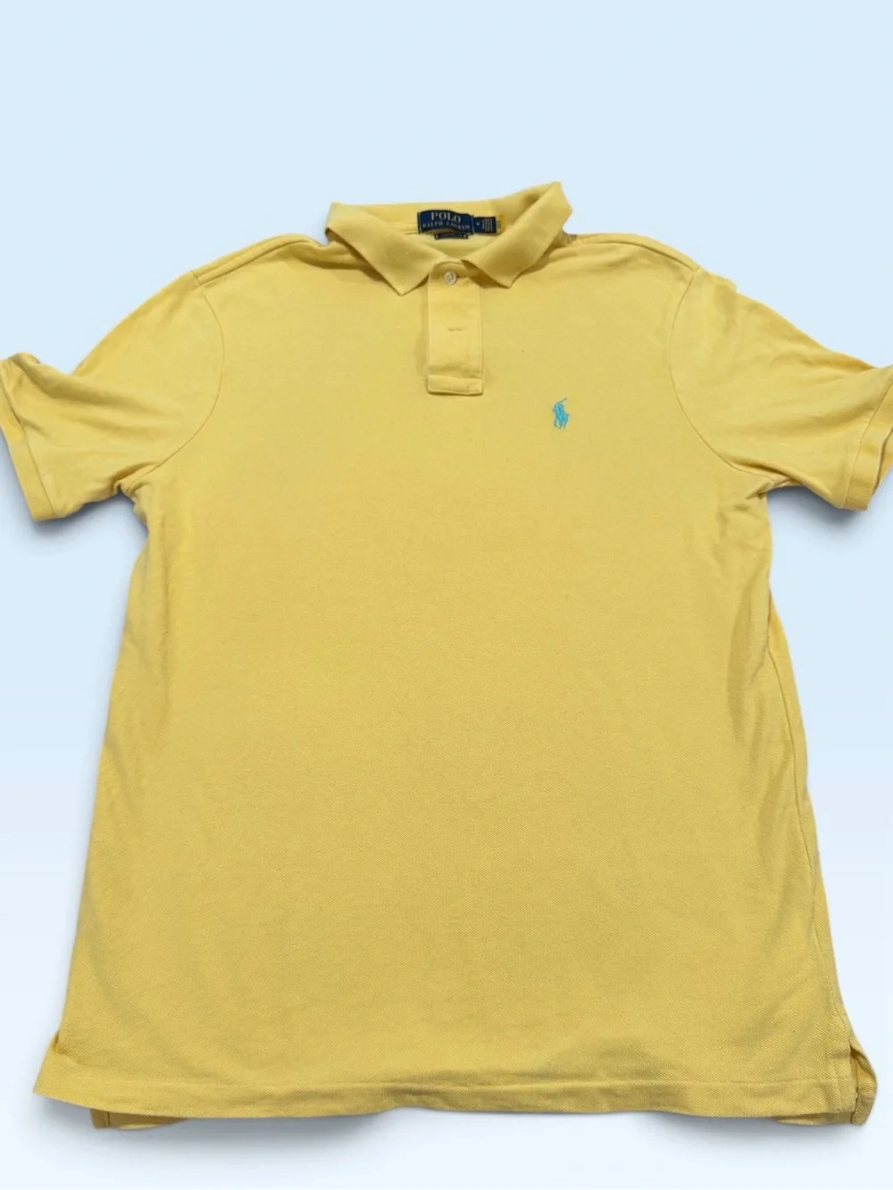 Polo Ralph Lauren Classic Fit Yellow Cotton Polo Shirt Men’s Medium